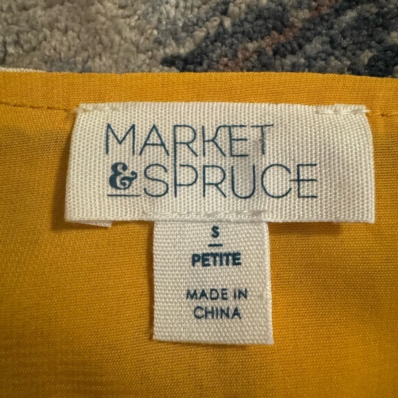 Market & Spruce Embroidered Floral Cinched Waist Mini Dress: Small - Picture 4 of 8